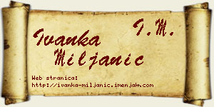 Ivanka Miljanić vizit kartica